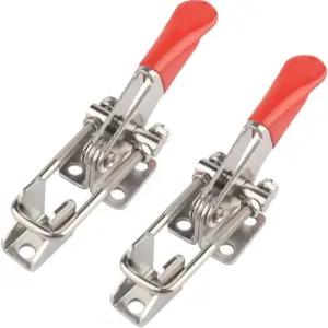 VAMUOOEFL 2Pcs 헤비 듀티 토글 클램프 용량 400LB 304 스테인리스 스틸 조절식 U 볼트 홀딩 퀵 릴리스