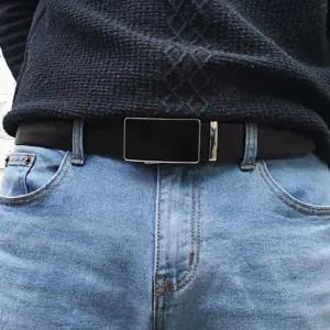 심플블랙 버클 가죽 자동벨트 벨트 자동벨트 남성 남자 벨트