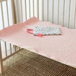 제이앤제나 아기 침대 패드 순면 출산 선물 연핑크