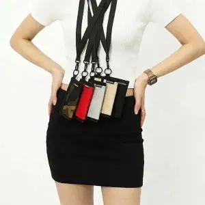 [셀러에이드]목걸이 지갑 학생지갑 찍찍이 3단 지폐 동전 카드 월렛 가벼운