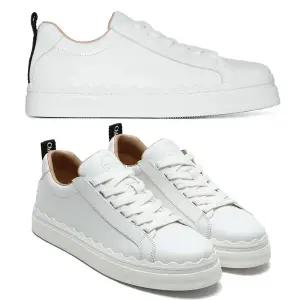 [끌로에] 25SS 플랫 레이스업 스니커즈 화이트 CHC19S10842 101