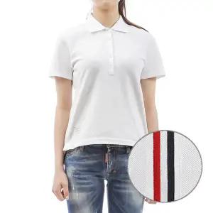 (톰브라운) 26SS FJP014A 00050 100 여성 카라 반팔 티셔츠