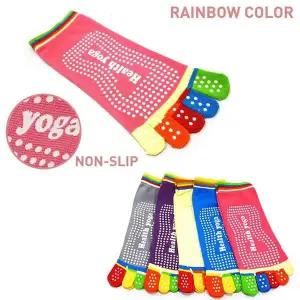 논슬립 레인보우 요가양말 필라테스양말