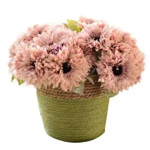 후리지아 비누꽃 부케재료 손으로 다층 머리 꽃다발 거베라 국화 인테리어