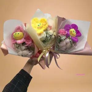 스마일꽃미니 졸업 인형 꽃다발 생 조화 미니꽃 입학 졸업생tuv516