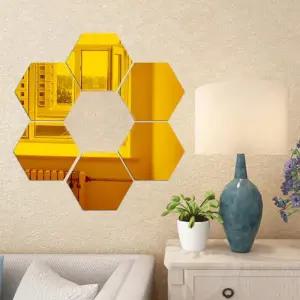 안전거울 육각형 인테리어 6p 부착식거울 트렌디 거울 아크릴 붙이는거울