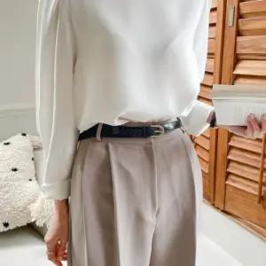 [옷자락]여자 악어 가죽 허리띠 고급스러운 골드 라운드 벨트