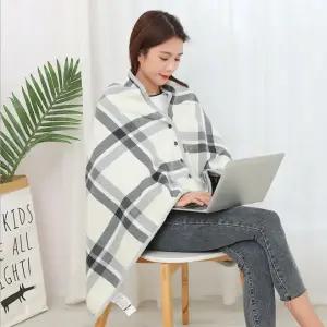 무릎담요 무릎 블랭킷 집순이 담요 똑딱이단추 망토 입는담요 어깨담요