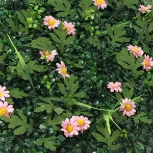 벽장식 인조잔디 인조잔디(60x40cm) 인공잔디 정원인테리어 (핑크플라워)