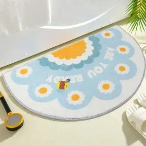 화장실발매트 발매트(데이지) 욕실발매트 푹신푹신 소프트 주방발매트 반달