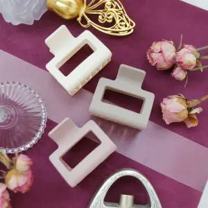 모노톤 심플 소형 무광 사각 집게핀 10color RMN8+5ynh