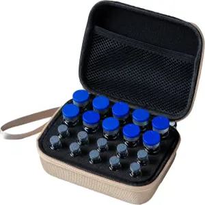 냉장고용 모이트 옐로우 메디신 바이알 홀더 케이스 펩타이드 인슐린 및 GLP-1 저장용 1ml에서 핸드 스트랩