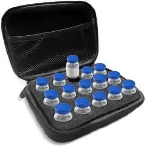 렘주드 15슬롯 인슐린 바이알 정리함 케이스 표준 10ml 가방 냉장고 홀더 보관함 쿨러 여행 키트 U-100