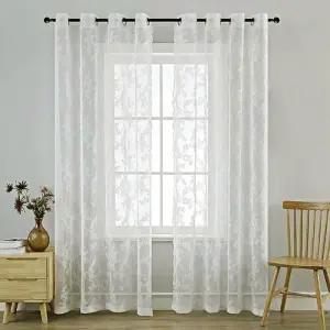 레이스 화이트 속커튼 가리개커튼 긴 로망띠끄 가리개 커튼 창문 레이스커튼