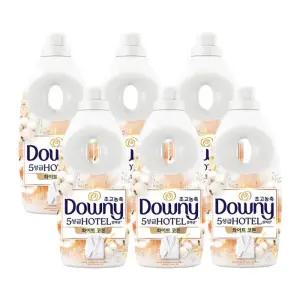다우니 섬유유연제 화이트 코튼 향 1L 6개