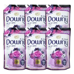 다우니 섬유유연제 생화향기 미스티크 1.35L 리필 6개