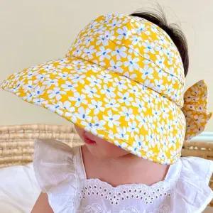 고퀄리티   여름 썬캡 어린이 유아 귀여운모자 아동 자외선차단 가을 준캡 모자 데이지 돌돌이 봄