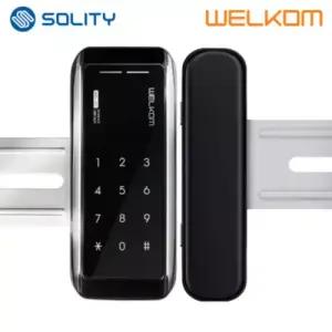 웰콤 WG-10N 양문형 번호키 키패드 자동방향전환 차임벨기능 상가 매장 빌라 업소 강화유리문용 디지털도어