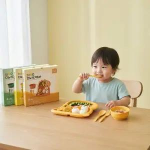 유아용 공룡 캐릭터 식판 세트 어린이집 유아식기 안심 소재 밥그릇