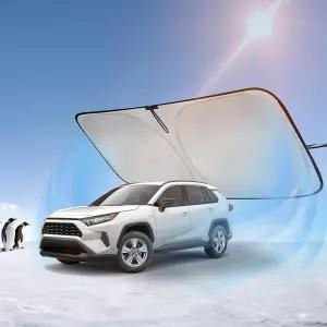 2019-2025년 토요타 RAV4용 윈드실드 선쉐이드 전면 윈도우용 접이식 SUV용 자동차 자외선 차단제 열 차폐