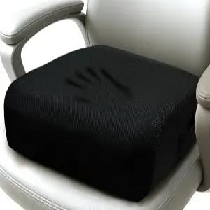 VGLCBBSTS 사무실 의자 부스터 쿠션 - 이중 레이어 폼 및 미끄럼 방지 바닥이 있는 6인치 엑스트라 두께