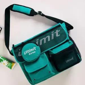 커플 메신저백 학생 파우치 메쉬 가방 그린