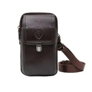 빈티지 가죽 핸드폰 가방 크로스백 미니 다크브라운