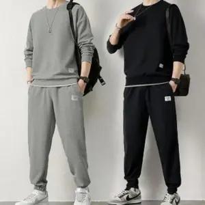 패션 팬츠 캐주얼 조거 외출 데일리 맨투맨 남성 세트