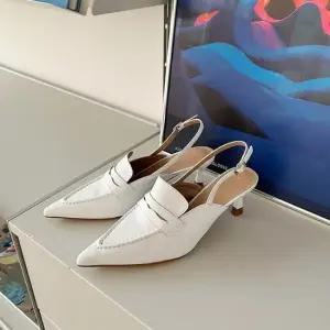 여성슬링백 여성 베이직 스틸레토 미들굽 슬링백 오피스 사계절