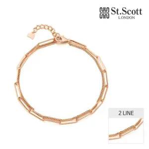 [세인트스코트]세인트스코트 STJ-BG1354RG 14K 클립무드 두줄 팔찌