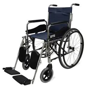 [케어메이트] 병원용 스틸 거상형 휠체어 CM704SB - 24인치 PU타이어