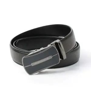 이시아르 블랙 남성 정장벨트 소가죽 자동버클 정장벨트