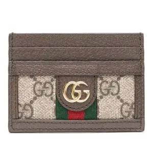 GG 모노그램 캔버스 웹 스트라이프 카드 지갑 523159 96IWG8745