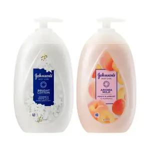존슨즈뷰티 바디로션 물먹복숭아로션 아로마밀크 피치&애브리콘 500ml, 1개 + 청순형광등 브라이트 쟈스민&릴리 500ml, 1개