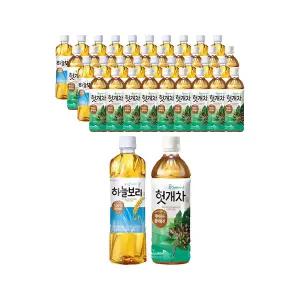 웅진 하늘보리 유/무라벨 랜덤 500ml, 20개 + 헛개차 500ml, 20개