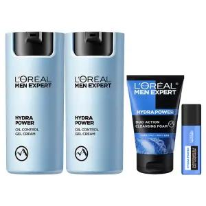 로레알파리 맨 엑스퍼트 이드라 파워 오일 컨트롤 젤 크림/오일프리 올인원 50ml 2개 + 클렌징 폼 50ml+미니 올인원 22ml(랜덤)