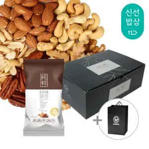 [산과들에] 하루견과 50봉 선물세트 + 쇼핑백 / 순수다움 견과 견과류 간식