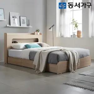 루이온 LED 수납 슈퍼싱글 SS 침대+편백황토숯 9존독립 매트리스 DF643228