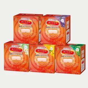 메구리즘 수면안대 12매 5종 (무향,라벤더,카모마일,유자,숲속)