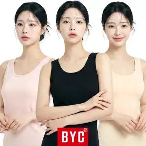 BYC 여성 런닝 셔츠 순면 실켓 여자 민소매 나시 메리야스 BYT3633