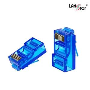 RJ45 콘넥터 잭 커넥터 CAT5E UTP 100개입 블루