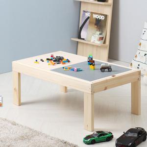 포메리트 원목 레고 테이블 소 + 호환블럭판2p