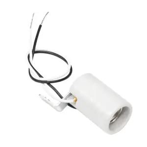 사기 모갈 램프 소켓 E17 ㄱ자붙임쇠 백열램프 삼파장 소켓 홀더 KS 일광