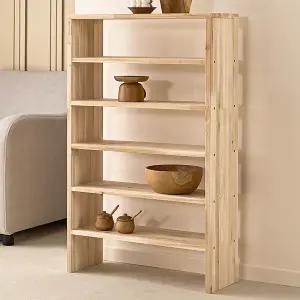 원목 양발이 선반 6단 560 삼나무 정리대 공간활용 받침대 수납 선반장 틈새 피규어 진열장 주문제작