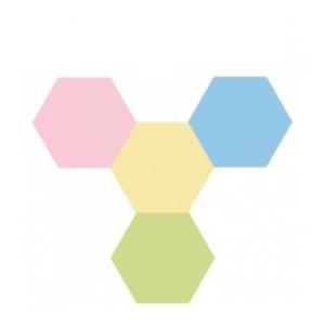 SK 6각 접착메모지 학습준비물10입 색상랜덤