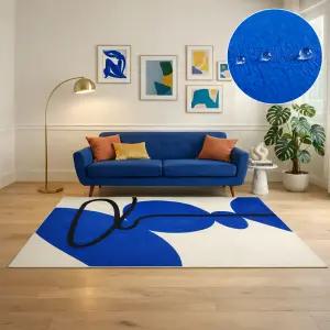 홈메이드 워셔블 거실 러그 사계절 단모 카페트 먼지없는 방수러그 53번