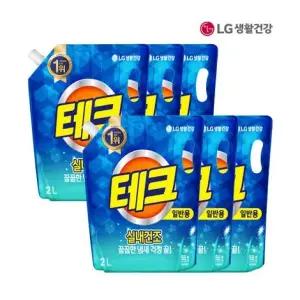 테크 실내건조 세탁세제 리필 2L x6개