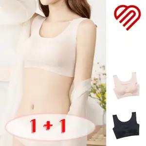 씨엠 여성 노와이어 심리스브라 2개세트 스포츠 브라 브래지어 브라렛