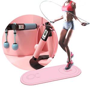 TPE 줄넘기 매트 + 디지털 2in1 노라인 중량줄넘기