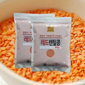 레드 렌틸콩 1.2kg (600gx2) 렌즈콩 소용량 잡곡